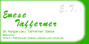 emese tafferner business card